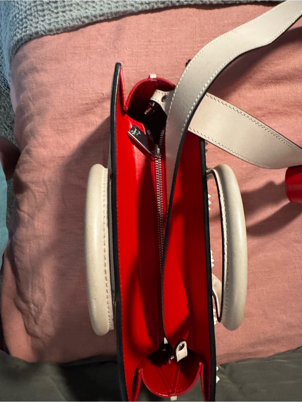 Christian Louboutin Blush Floral Studded Tote - Picture 6 of 14